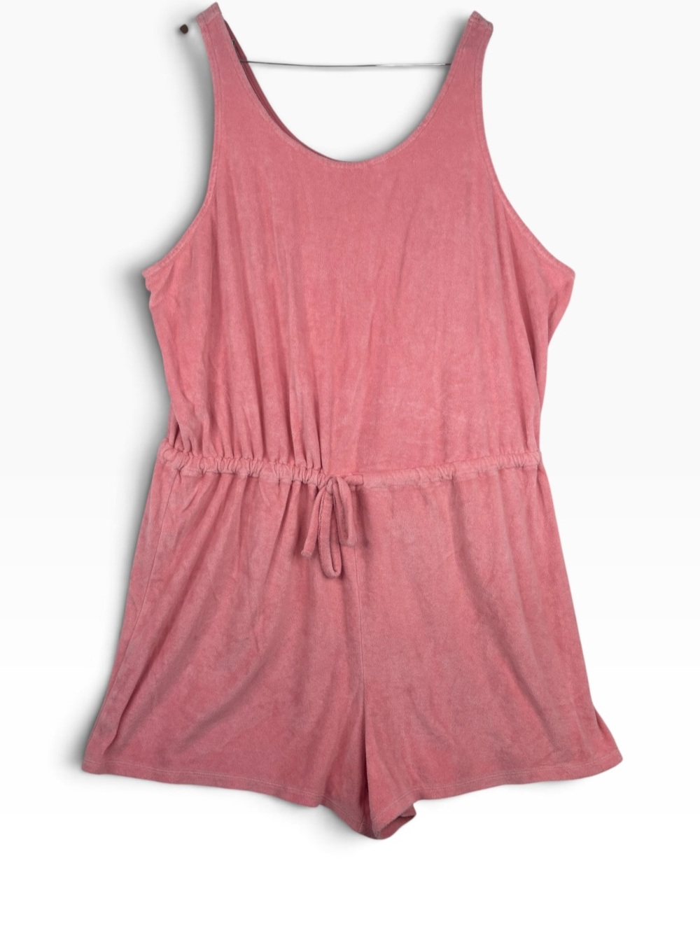 Joe Fresh Cozy Pink Sleeveless Elastic Waist Nighttime LoungewearTerry Romper 2X
